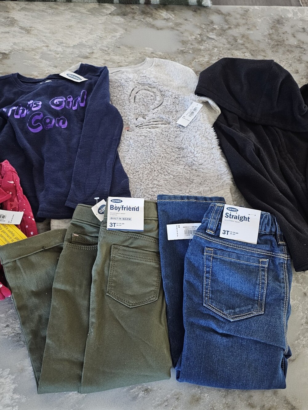 Old Navy Toddler Girl Clothes Lot 3T Fall Winter Bundle Pants Jeans Jacket